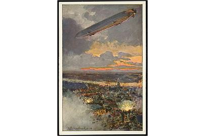 Themistokles von Eckenbrecher: Zeppelin over Antwerpen. 