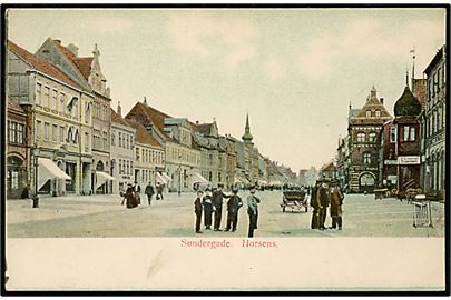 Horsens, Søndergade. Ed. F. Ph. & Co. no. 4428. Sendt ufrankeret fra Horsens d. 24.5.1908 til Frederikssund.