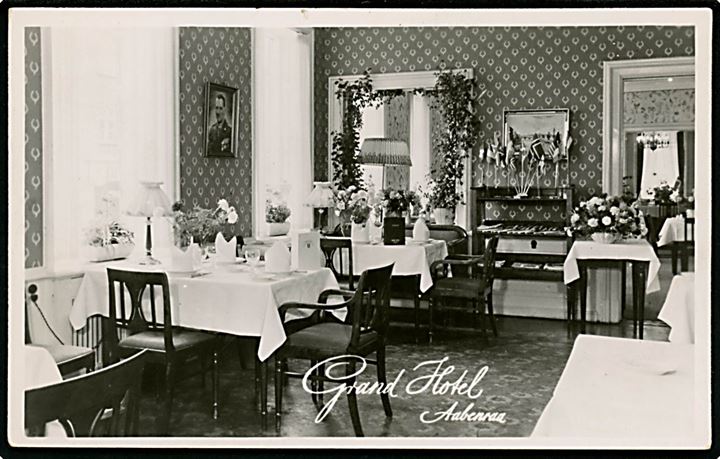 Aabenraa, Grand Hotel, interiør. Stenders no. 6734.