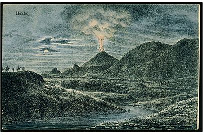 Island, vulkanen Hekla's udbrud i 1845. E. Jacobsen & B. Kristjansson. 