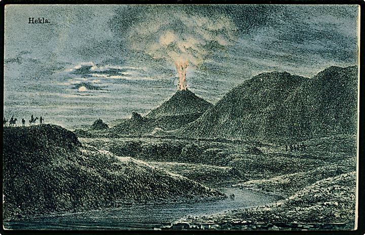 Island, vulkanen Hekla's udbrud i 1845. E. Jacobsen & B. Kristjansson. 
