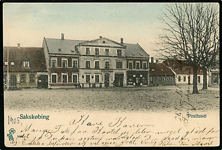 Sakskøbing posthuset. P. Alstrup no. 2805.