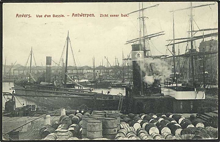 Havneparti fra Antwerpen, Belgien. V. Vincent u/no.