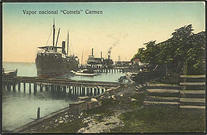 Cometa i Carmen Havn, Mexico. C. & P. Derechos u/no.