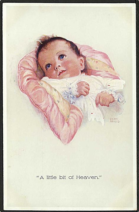 Lillian Rowles: 5 postkort med babyer. Valentine no. 2097, 2098, 2099, 2100 og 2101.