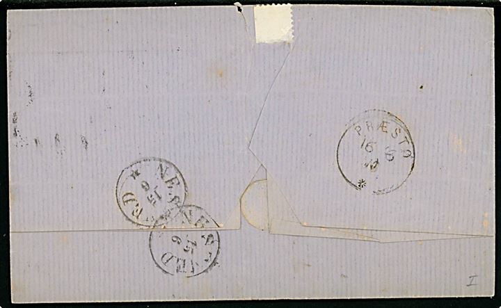 Norddeutscher Postbezirk. ½ gr. og 1 gr. på brev fra Hamburg d. 14.6.1870 via Nestved d. 15.6.1870 til Præstø, Danmark. Særtakst fra Hertugdømmerne til Danmark.