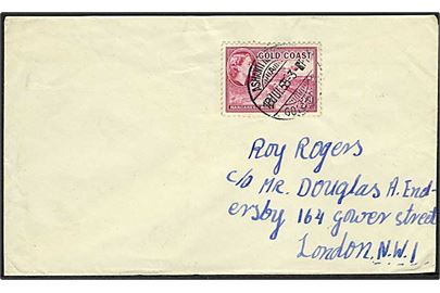 3d Elizabeth på brev fra Ashanti d. 18.7.1955 til London, England.