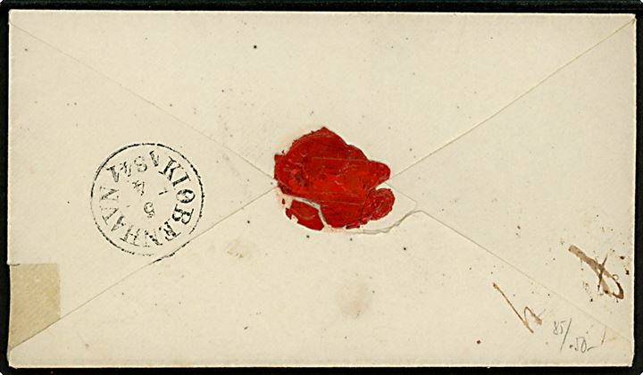 1841. 8 sk. francobrev med antiqua stempel Kiøbenhavn d. 5.4.1841 til Islingen ved Vordingborg. 