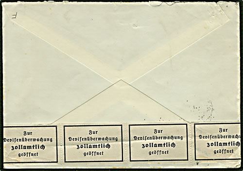 25 pfennig blå Hindenburg censur brev fra Hagen, Tyskland, d. 9.1.1939 til Aalborg.