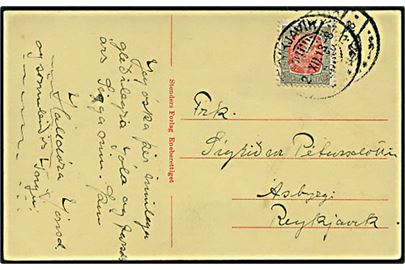 4 øre grå/rød Chr. IX lokalt postkort Reykjavik d. 2.12.1913.