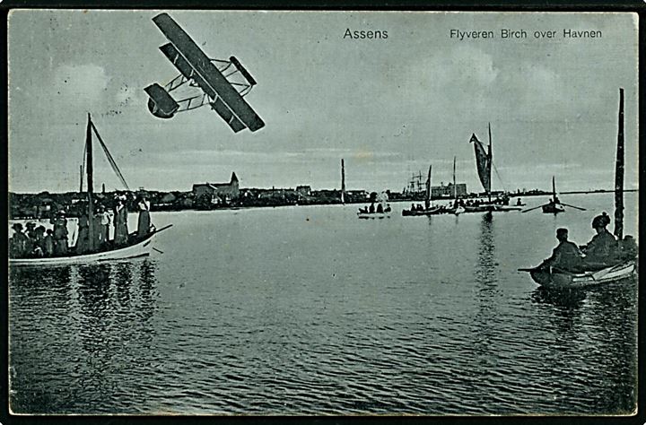 Assens. Flyver Birch over havnen. J.J.N. no. 6279.