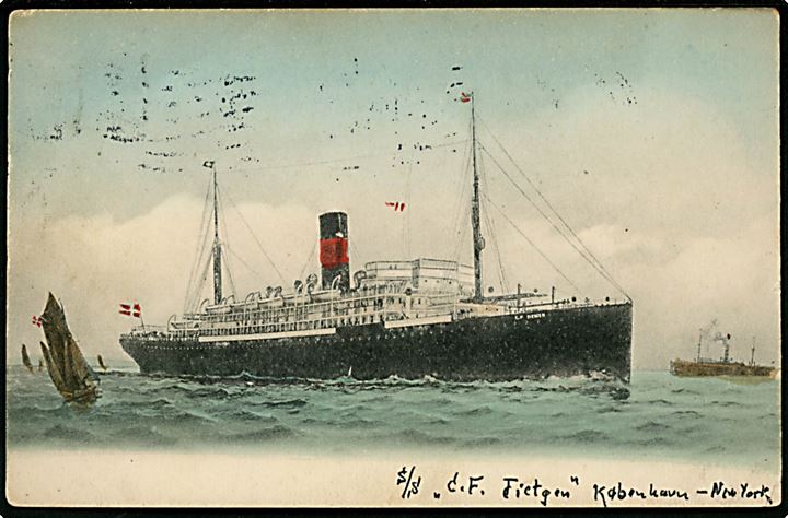 C. F. Tietgen, S/S, Skandinavien Amerika Linie på rute fra København til New York. U/no.