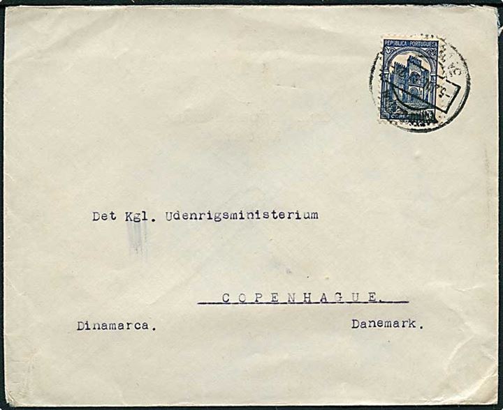 1$75 frankeret fortrykt kuvert fra danske konsulat i Porto d. 5.7.1933 til Udensrigsministeriet i København, Danmark.