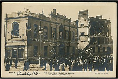 Irland, ødelæggelser i Dublin efter Påskeopstanden 1916. No. 6719-8.