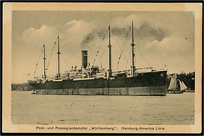 Württemberg, S/S, Hapag dampskib. Har været opklæbet.