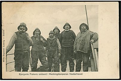 Vesterhavet, S/S, redningsdamper med bjergede fiskere. W. Søgaard u/no.