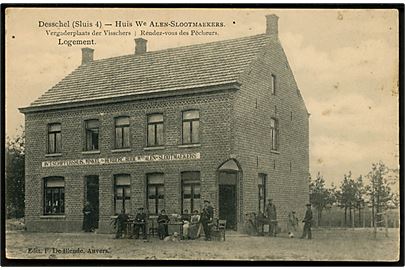 Belgien, Desschel (Sluis 4). Anvendt som ufrankeret feltpostkort fra sønderjysk soldat i Turnhout d. 27.1.1916 til Apenrade.