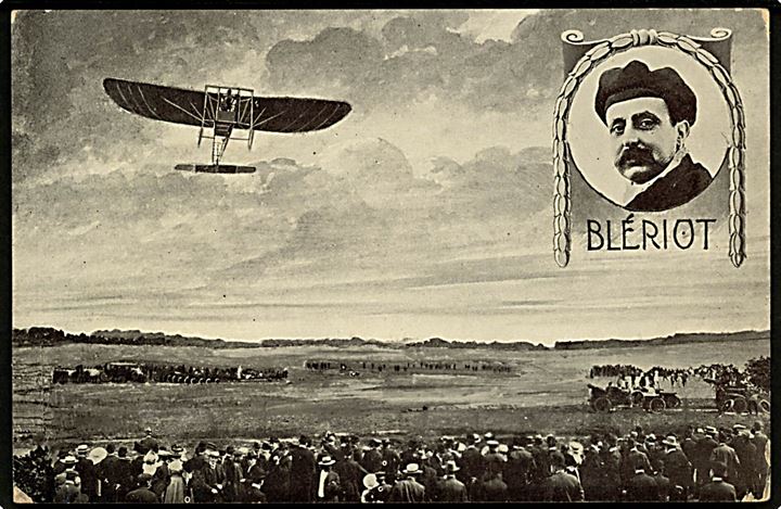 Pionerflyveren Bleriot under Intern. Flugwoche i Köln 1909. Officielt postkort.