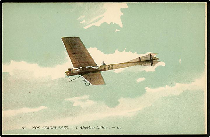 Pionerflyveren Latham i sin flyver. No. 82.