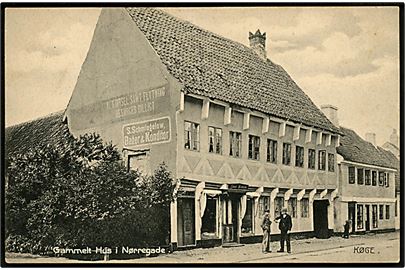 Køge. Gammelt hus i Nørregade. Stenders no. 7411. Anvendt i 1938 ved Byjubilæet. 