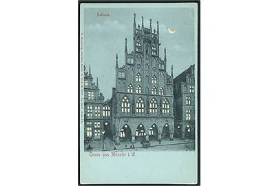 Tyskland, Münster i. W., Rathaus Hold mod Lys-kort. 