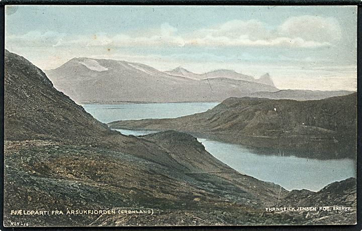 Grønland, Fjældparti fra Arsukfjorden. Ehrnreich Jensen no. 424-16. Dansk Reproduktionsanstalt.