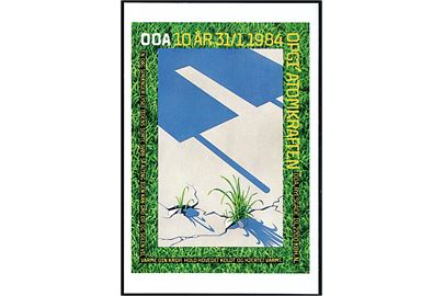 OOA Organisationen til Oplysning om Atomkraft 10 års jubilæum 1984. Klaus Westh. U/no.