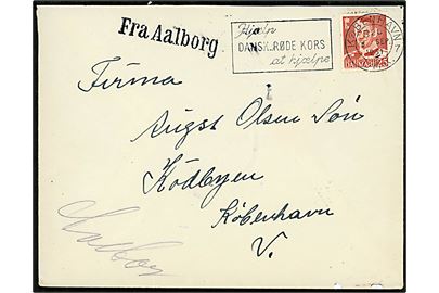 25 øre Fr. IX på brev annulleret København d. 8.9.1951 og sidestemplet Fra Aalborg til Kødbyen, København.