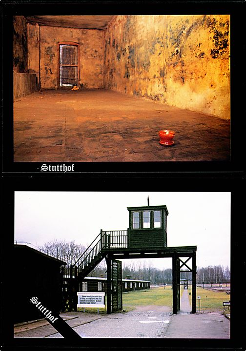 Stutthoff KZ-lejr. Minde mappe med 6 billeder fra Stutthoff Museum i Polen. 