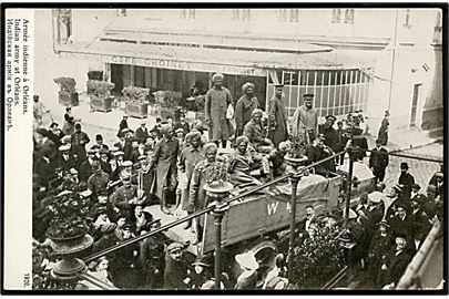 1. Verdenskrig. Indiske tropper på lastvogn i Orleans, Frankrig.
