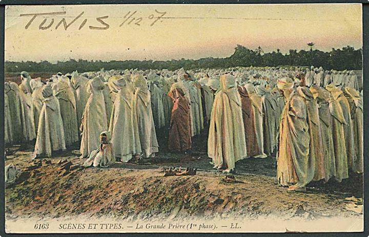 Muslimer under den store bøn i Tunesien. No. 6163.