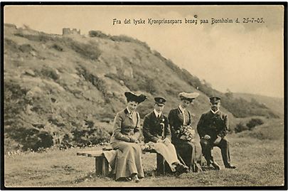 Bornholm, det tyske kronprinse-pars besøg d. 25.7.1905 med Hammershus i baggrunden. No. K8999