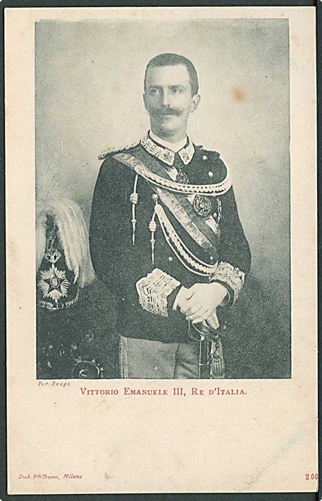 Kong Vittorio Emanuelle III, Italien. Treves no. 200.