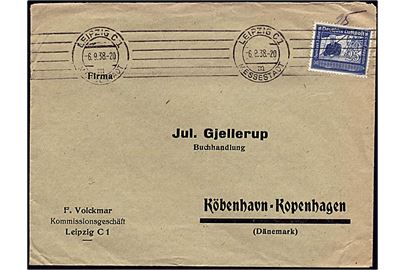 25 pfennig blå Leipzig d. 6.9.1938 til København.