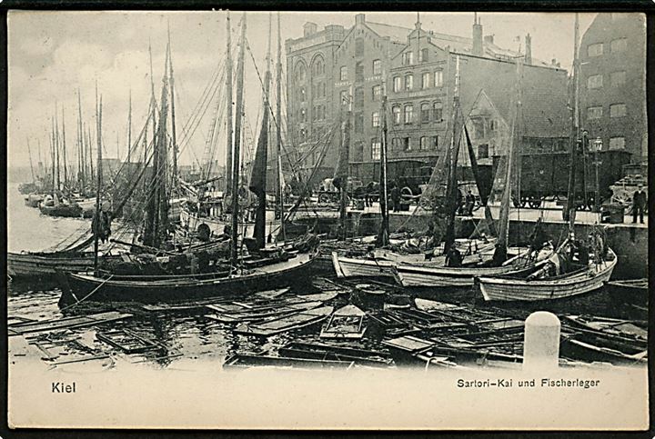 Kiel. Sartori Kajen og Fiskelager. O. & T.K. no. 803.