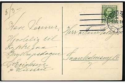 5 øre Fr. VIII på brevkort annulleret med forsøgs maskinstempel Kjøbenhavn K.K.K. d. 4.3.1912-