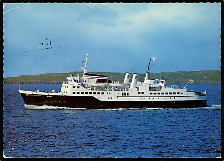 Norsk 1,50 kr. Europa udg. på brevkort (M/S Smyril) annulleret med skibsstempel Úr Noregi og sidestemplet Tórshavn d. 16.6.1981 til Glostrup. Private skibsstempler Smyril og To Faroes.