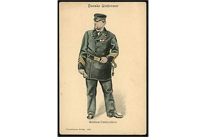 Militær. Danske Uniformer. Marine-Underofficer. Corneliussen no. 1051.