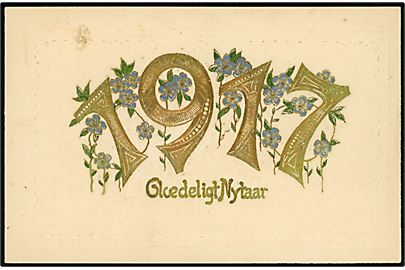 Nytårskort med årstal 1917. 