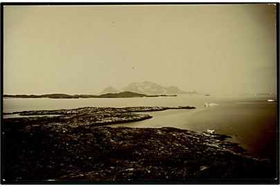 Grønland, udsigt over Arsuk fjorden. Fotokort u/no.