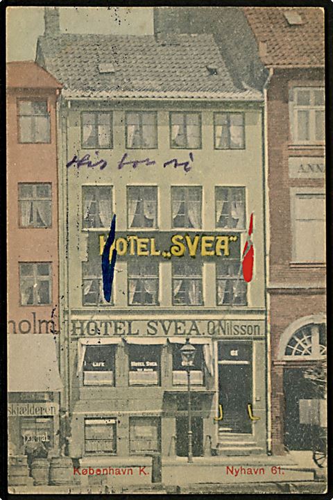 Nyhavn 61 Hotel “Svea” ved O. Nilsson. U/no. Kvalitet 8