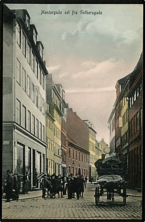Møntergade set fra Gothersgade. P. Alstrup no. 9562. Kvalitet 9