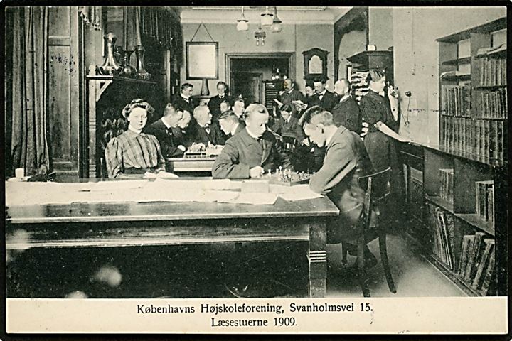 Svanholmsvej 15, Københavns Højskoleforening. Læsestuerne i 1909. Th. Buchhave u/no. Kvalitet 8