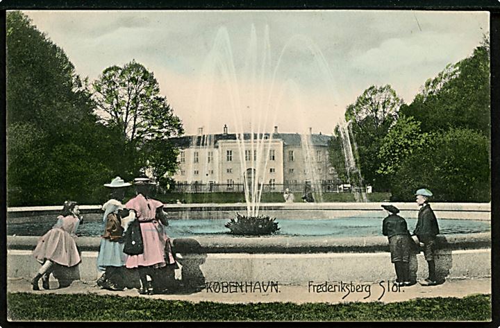 Frederiksberg Slot med springvand. Stenders no. 3214. Kvalitet 9