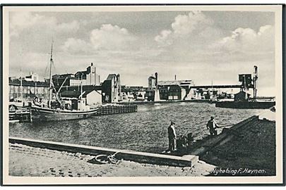 Havneparti fra Nykøbing F. Jernbanekiosken no. 6700.