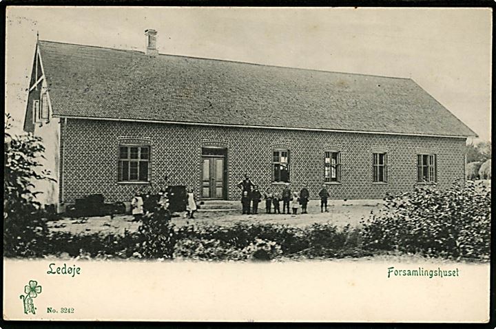 Ledøje forsamlingshus. P. Alstrup no. 3242. Anvendt 1911. Kvalitet 8