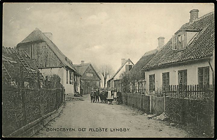 Lyngby, Asylgade, “Bondebyen det ældste Lyngby”. H. Schou u/no. Kvalitet 8