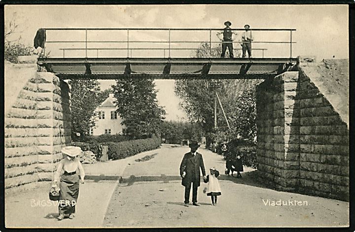 Bagsværd, viadukten på Slangerupbanen. Stenders no. 3237. Kvalitet 8