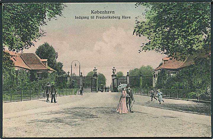 Indgang til Frederiksberg Have i København fra. C. R. no. 73.