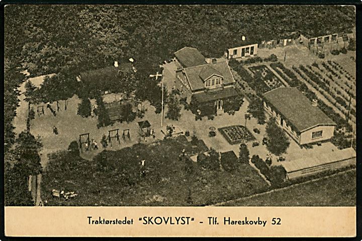 Hareskov, traktørsted “Skovlyst”. Luftfoto no. 7163. Kvalitet 7